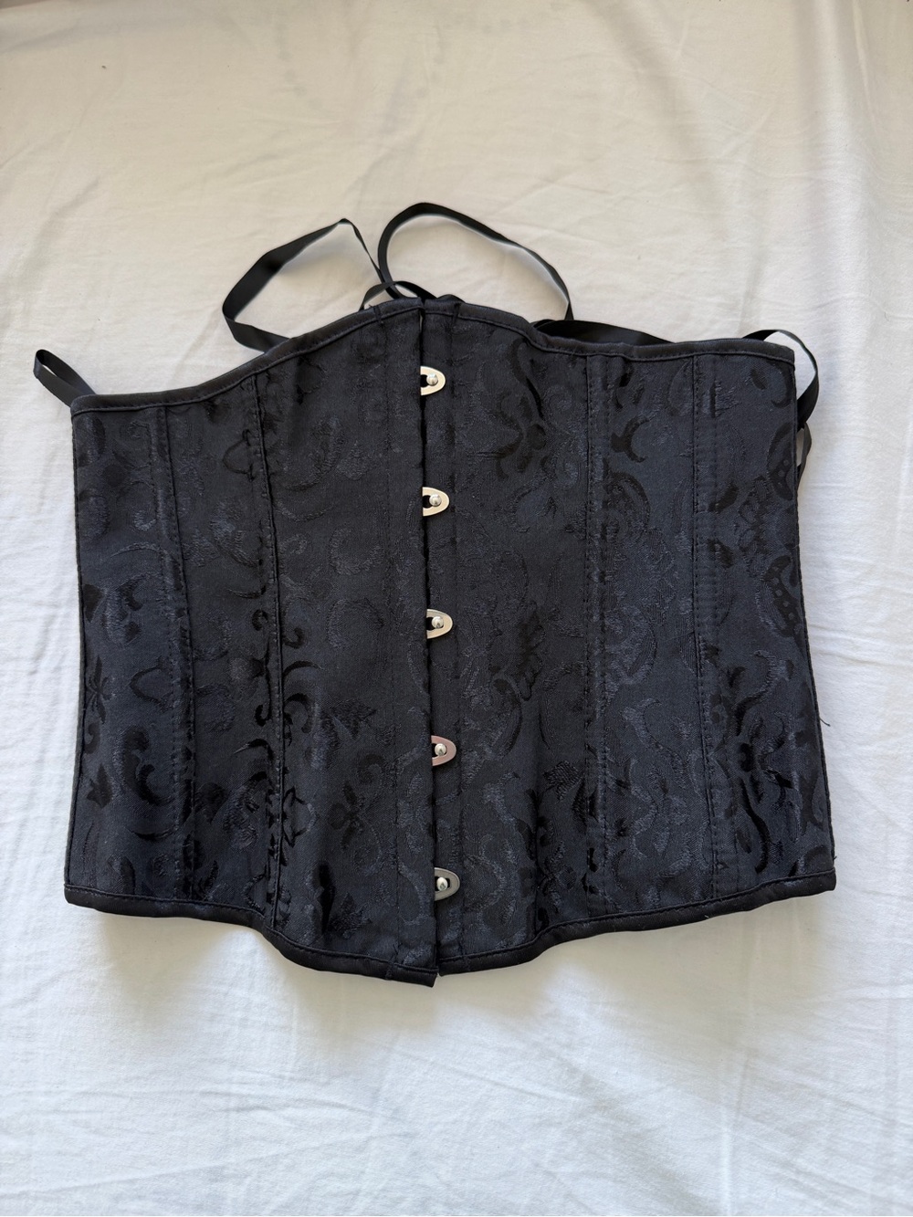 Unbranded Black Brocade Overbust Corset